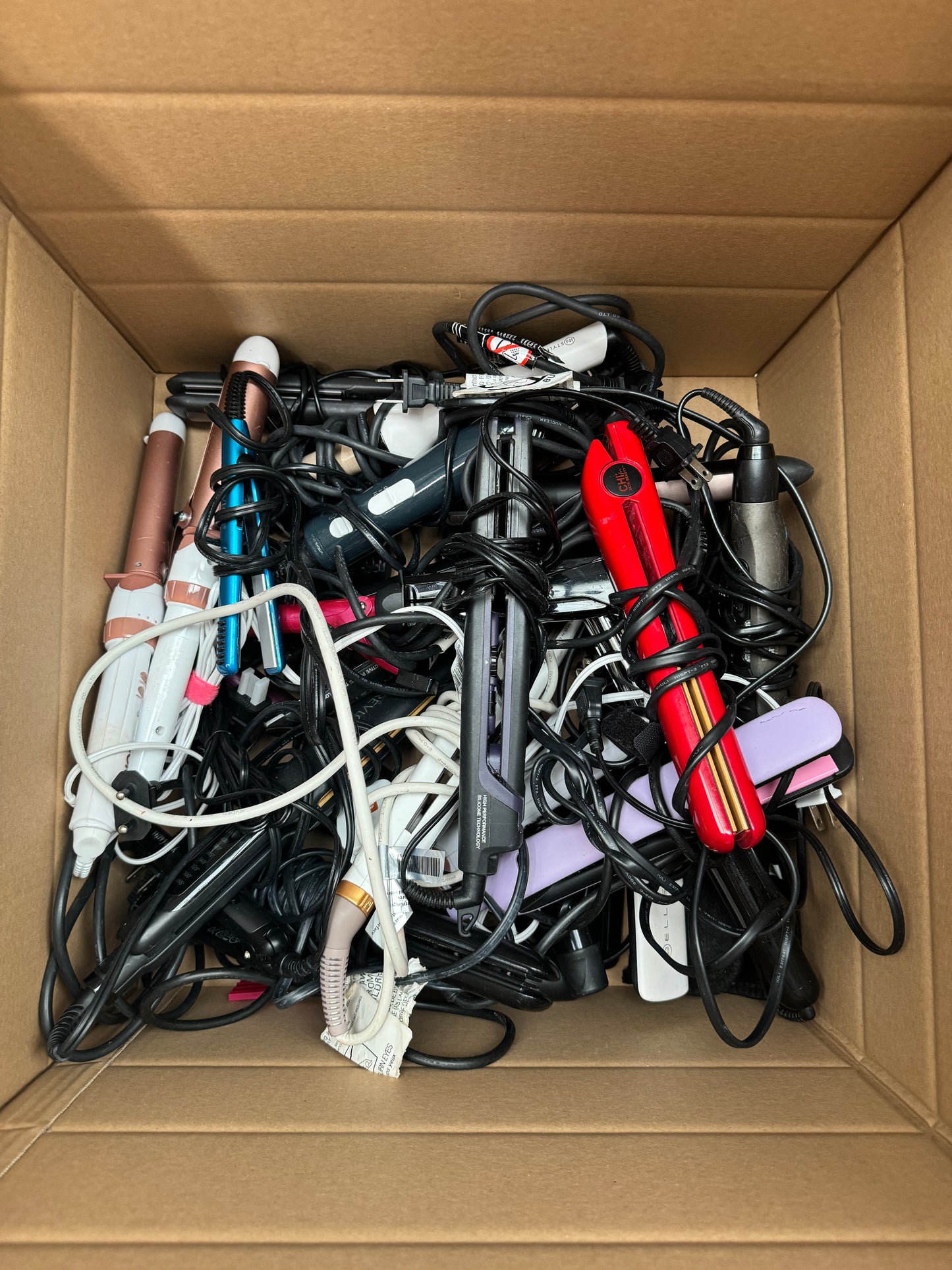 Lost and Found Box Of Assorted Hair Styling Accessories